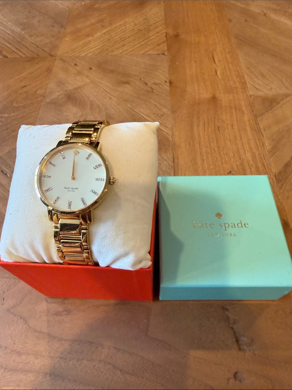 Kate Spade GoldTone Watch With Champagne Dial And Crystal Markers
